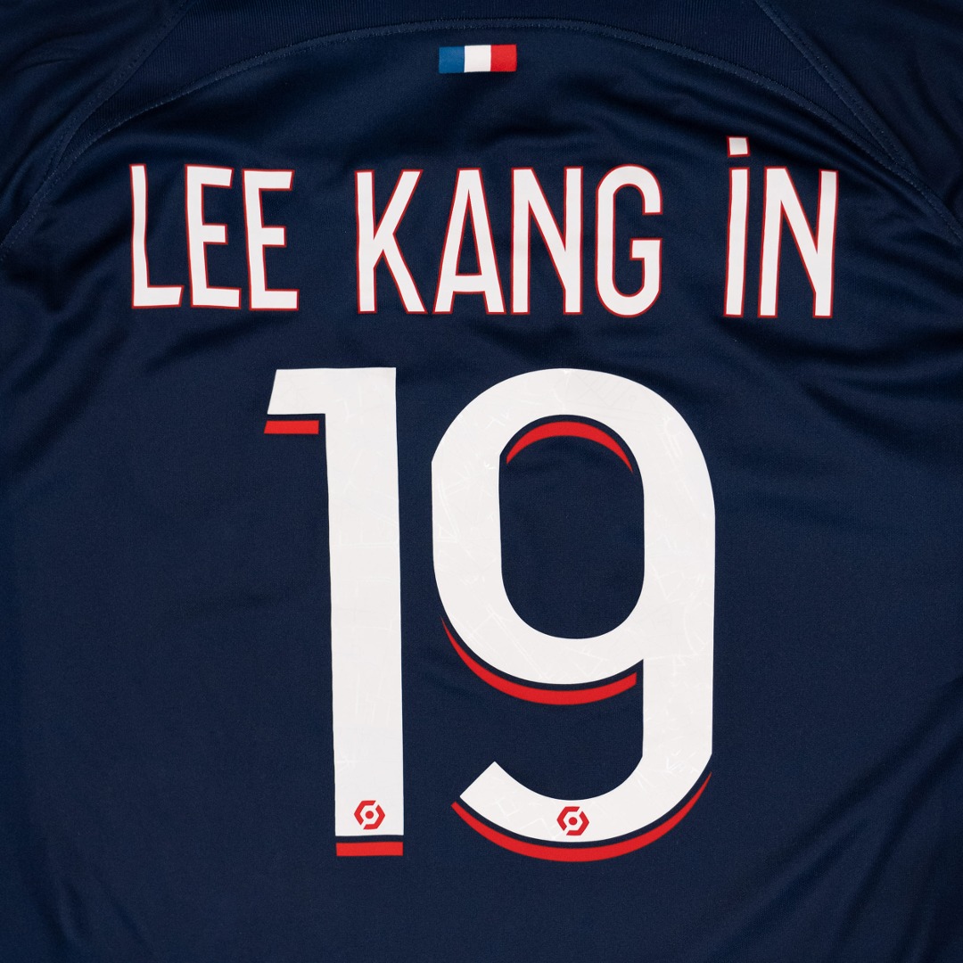 2023-2024 PSG HOME OFFICIAL NAME SET (#19 LEE KANG IN)
